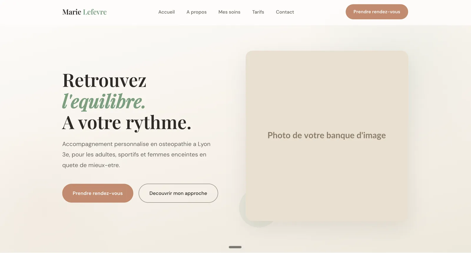 Exemple de site :Douceur