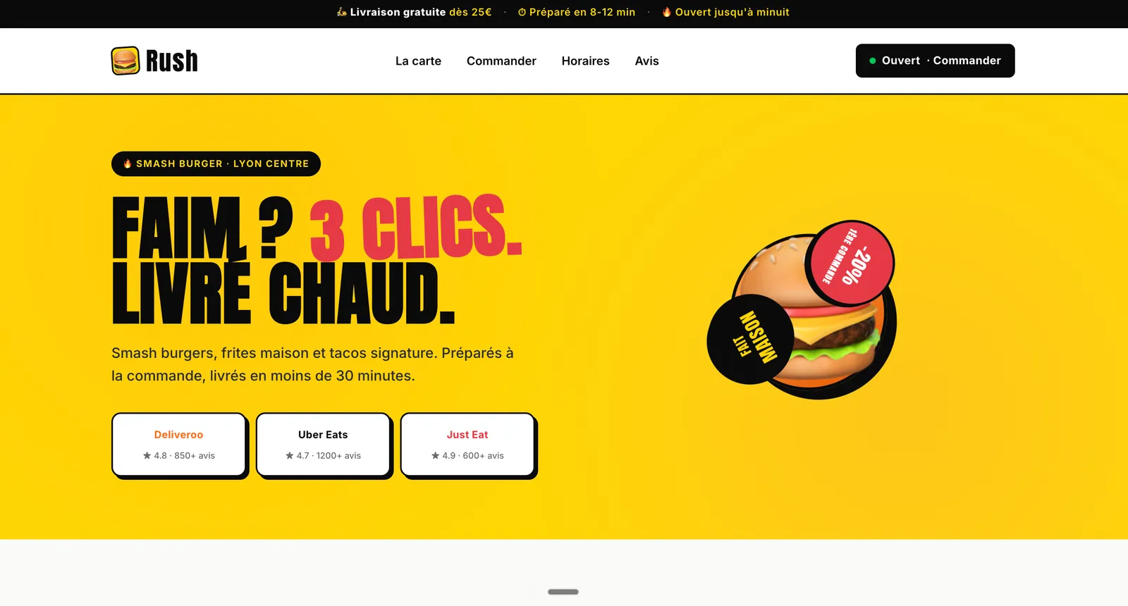 Exemple de site :Rush